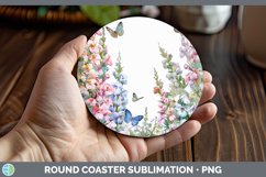 GorgeousAdd a Name Flowers Round Coaster design.