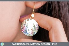 GorgeousAdd a Name Flowers Round Earrings design.