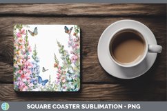 GorgeousAdd a Name Flowers Square Coaster design.