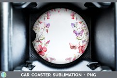 GorgeousAdd a Name Flowers Car Coaster design.