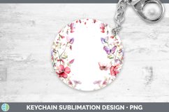 GorgeousAdd a Name Flowers Keychain design.