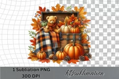 Autumn Chest - Watercolor Clipart - PNG Designs Product Image 4