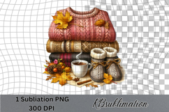 Autumn Sweather Watercolor Clipart PNG Design Product Image 1