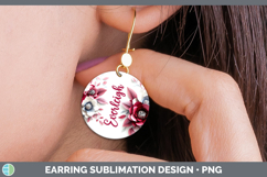 GorgeousAdd Name 3D Round Earrings design.