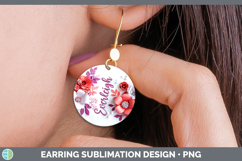 GorgeousAdd Name 3D Round Earrings design.