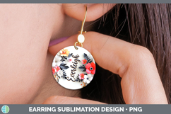 GorgeousAdd Name 3D Round Earrings design.