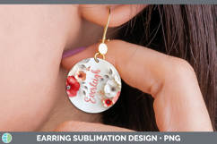 GorgeousAdd Name 3D Round Earrings design.