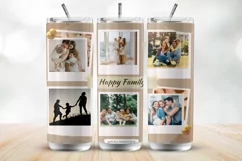 Custom Family Photos 20 Oz Tumbler Wrap Sublimation Design Product Image 1