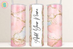 Add Your Name Pink Agate 20Oz Tumbler Sublimation Wrap Product Image 1