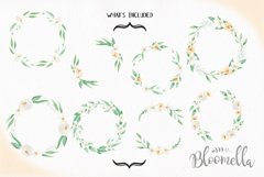 Watercolor White Meringue Clipart Wreaths Flowers Garlands Floral  Product Image 4