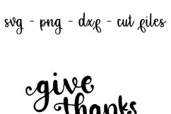 Give Thanks To The Lord - SVG, DXF, PNG hand lettered Cut Fi Product Image 2