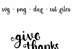 Give Thanks To The Lord - SVG, DXF, PNG hand lettered Cut Fi Product Image 2