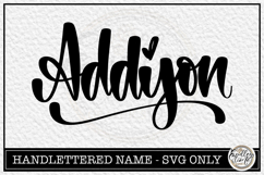 Addison - Handlettered Name SVG Cut file Product Image 1