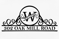 Address sign frame Circle frame svg Border svg Name frame Product Image 2