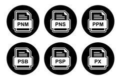 Set Of File Formats Icons Product Image 1