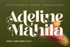 Adeline Mahila - Groovy Serif Display Font Product Image 1