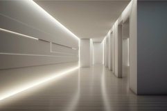 Minimalist modern hallway with ambient lighting Product Image 1