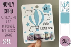 New baby Money card | Paper cutting | Money card SVG Product Image 1
