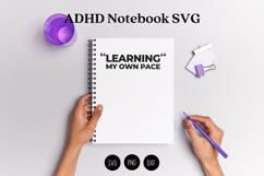 ADHD notebook cover SVG featuring a chaos brain inspired design, suitable for creating journal, planner, and notebook covers using Cricut or Silhouette, ideal for expressive and creative designs.
