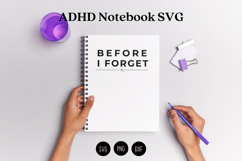 ADHD notebook cover SVG featuring a chaos brain inspired design, suitable for creating journal, planner, and notebook covers using Cricut or Silhouette, ideal for expressive and creative designs.
