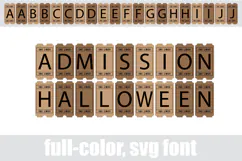 Admission Halloween | Ticket Color Font Product Image 3