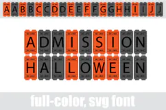 Admission Halloween | Ticket Color Font Product Image 2