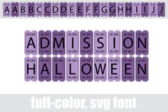 Admission Halloween | Ticket Color Font Product Image 4