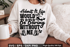 Vintage Funny Raccoon SVG Design - Admit It Life Would Be Bo Product Image 2