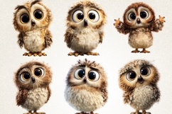 Adorable Baby Owl 28 PNG Cute Owl Clipart Transparent BG Product Image 5