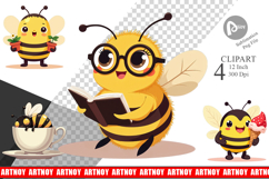 Adorable Bee Clipart Product Image 1