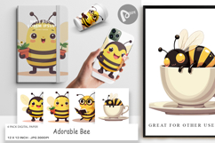 Digital Paper Adorable Bee Product Image 1