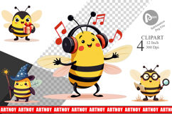 Adorable Bee Clipart Product Image 1