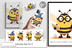 Digital Paper Adorable Bee Product Image 1