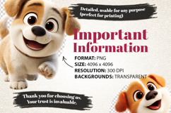 Cute Puppy 28 PNG Clipart Bundle 4K UHD Design Bundles Product Image 7