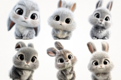 Cute Bunny 40 PNG Clipart Bundle 4K UHD Design Bundles Product Image 2