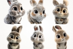 Cute Bunny 40 PNG Clipart Bundle 4K UHD Design Bundles Product Image 3