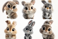 Cute Bunny 40 PNG Clipart Bundle 4K UHD Design Bundles Product Image 4