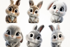 Cute Bunny 40 PNG Clipart Bundle 4K UHD Design Bundles Product Image 6