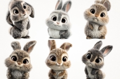 Cute Bunny 40 PNG Clipart Bundle 4K UHD Design Bundles Product Image 7