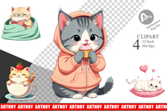 Adorable Cat Clipart Product Image 1