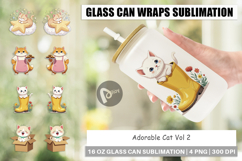Glass Can Adorable Cat Product Image 1