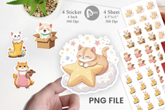 Adorable Cat Sticker Product Image 1