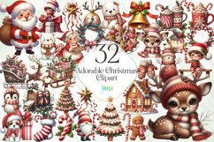 Adorable Christmas Sublimation Clipart Product Image 1
