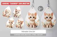 Earring Teardrop Adorable Cute Cat Product Image 1
