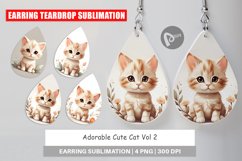 Earring Teardrop Adorable Cute Cat Product Image 1
