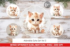 Wind Spinner Adorable Cute Cat Product Image 1