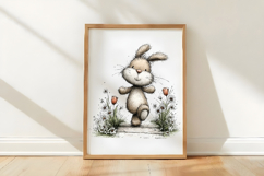 Adorable Easter Bunny Walking Through Spring Garden Product Image 3