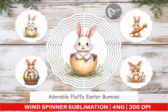 Fluffy Easter Bunnies Wind Spinner Product Image 1