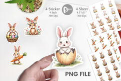 Fluffy Easter Bunnies Sticker Product Image 1
