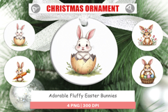 Fluffy Easter Bunnies Ornament Product Image 1